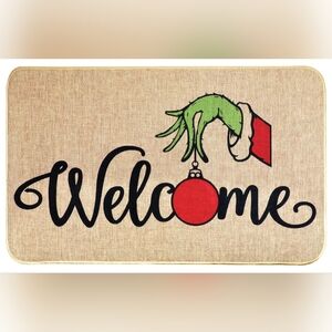 GRINCH Holiday Christmas Welcome Doormat Non-slip